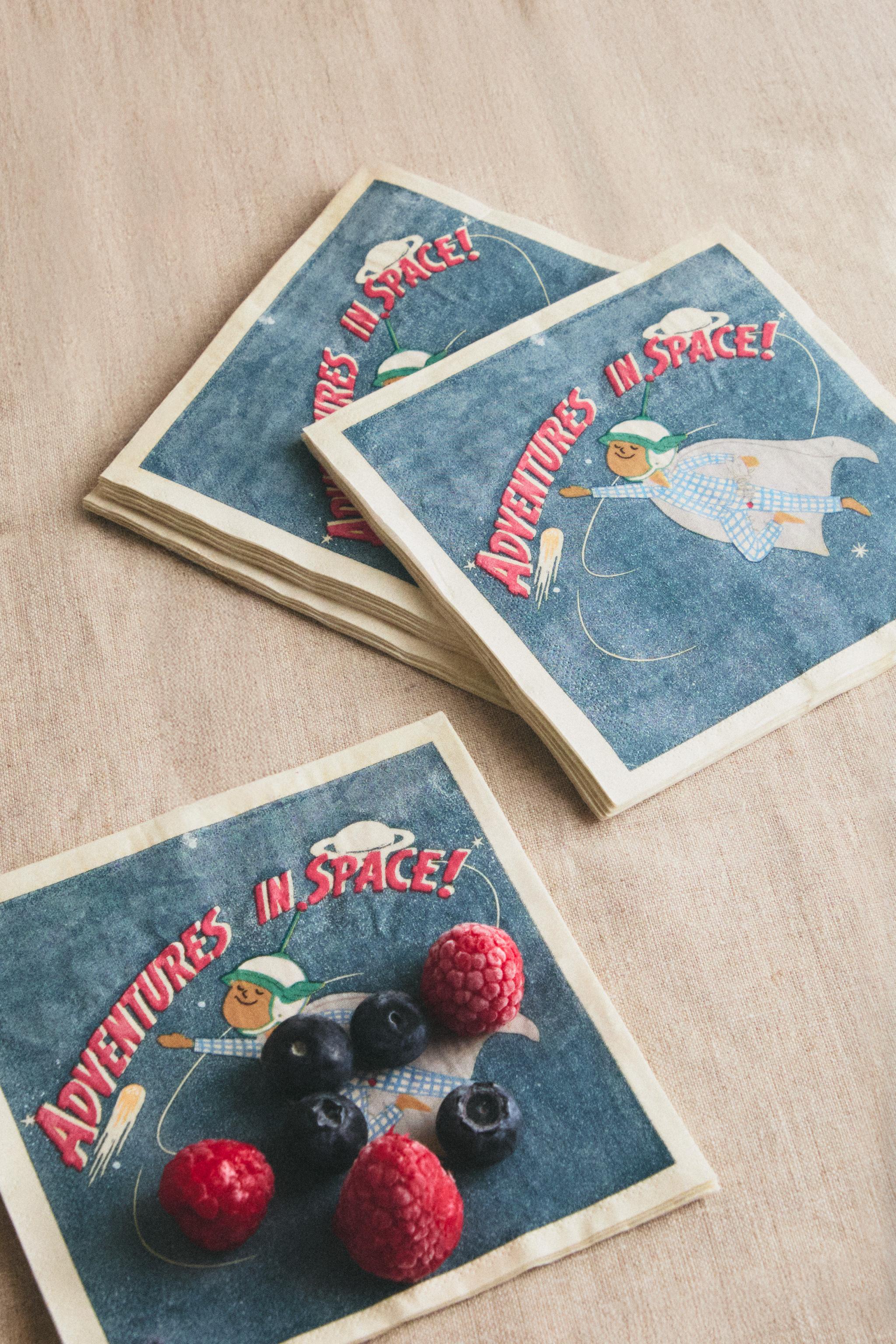 SERVIETTES DE TABLE PAPIER ENFANT ESPACE